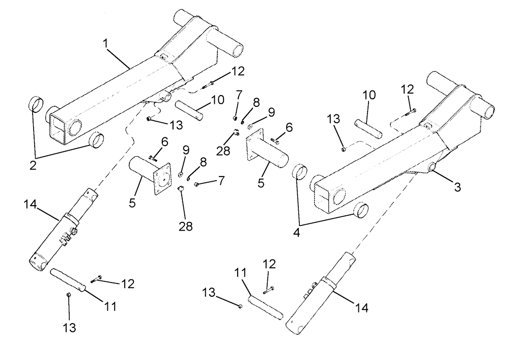 Схема запчастей Case IH 420 TIER 3 - (09A-34) - DRUM LIFT ARMS - 4 ROW WIDE (13) - PICKING SYSTEM