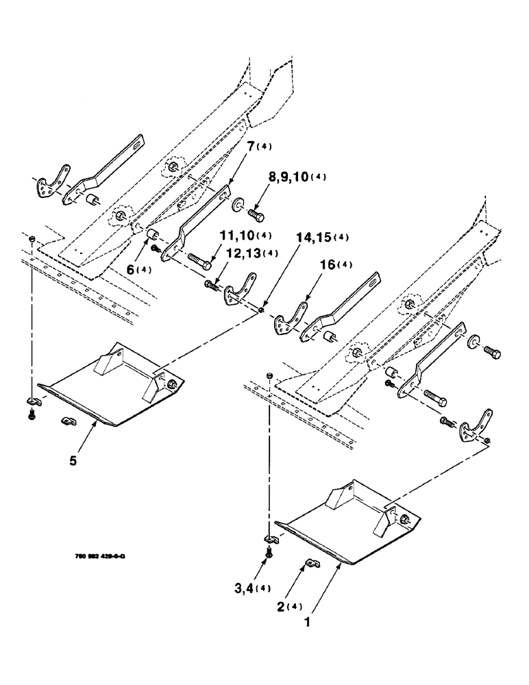 Схема запчастей Case IH 8820 - (9-014) - SKID SHOE KIT, HK60567 SKID SHOE KIT COMPLETE, TO BE ORDERED THRU WHOLEGOODS ONLY (58) - ATTACHMENTS/HEADERS