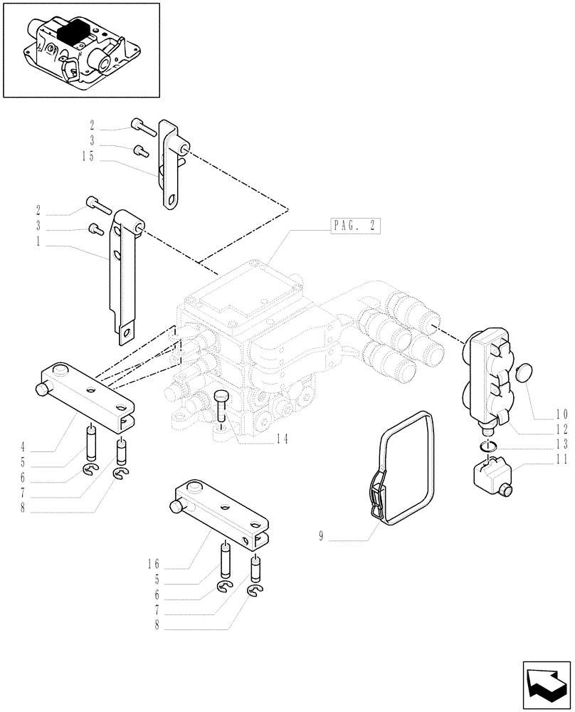 Схема запчастей Case IH MXU135 - (1.82.7/01[01]) - REMOTE VALVE & RELATED PARTS - C5504 (07) - HYDRAULIC SYSTEM