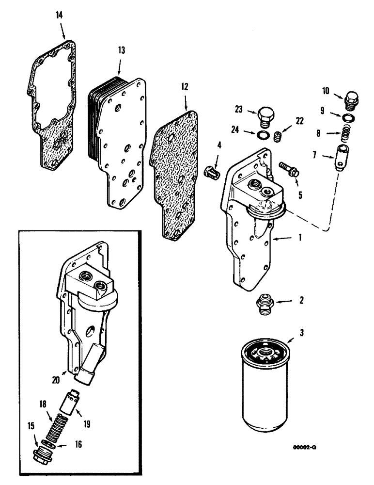 Схема запчастей Case IH 8830 - (2-34) - OIL FILTER AND COOLER, DIESEL (02) - ENGINE