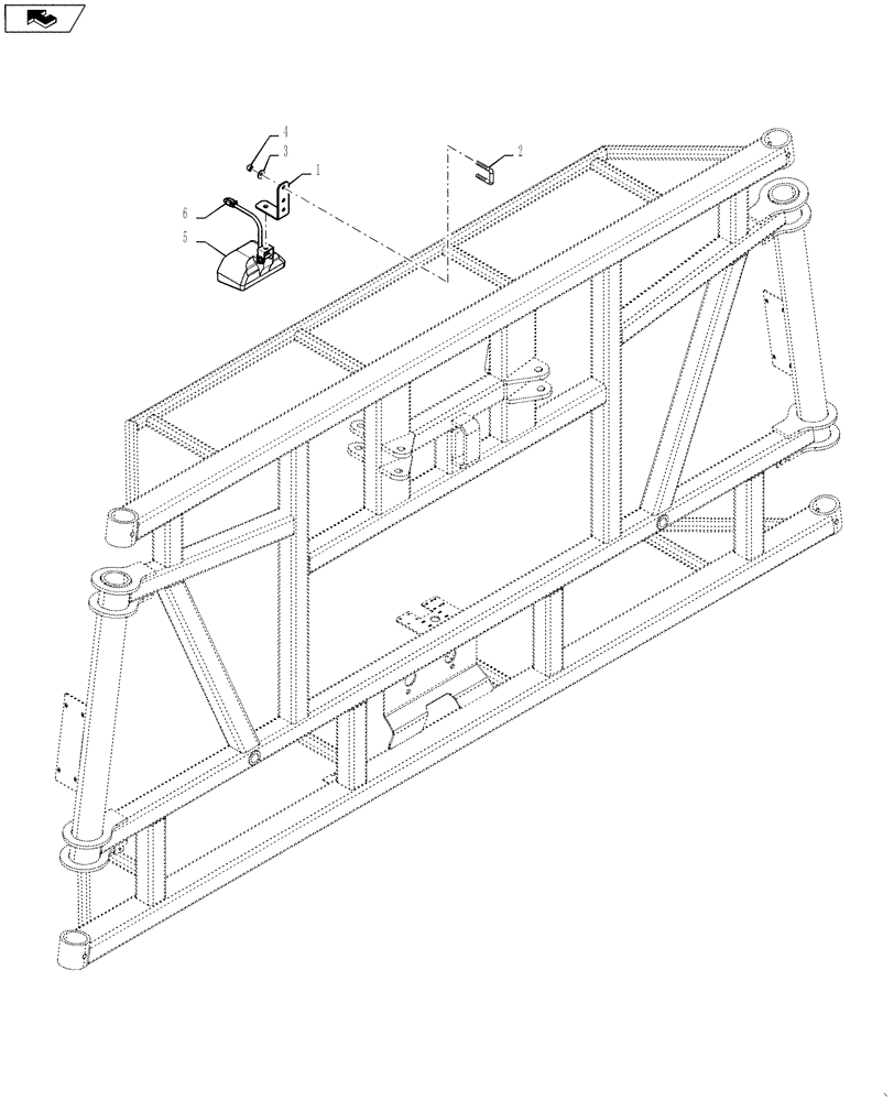 Схема запчастей Case IH 4420 - (11-066) - LIGHT GROUP, CENTER SECTION Options