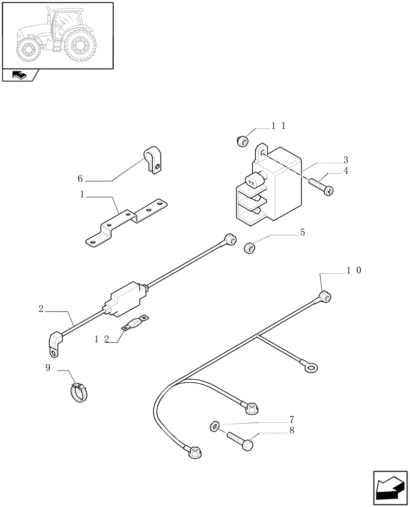 Схема запчастей Case IH PUMA 115 - (1.75.4/01) - GRID HEATER (VAR.330204) (06) - ELECTRICAL SYSTEMS