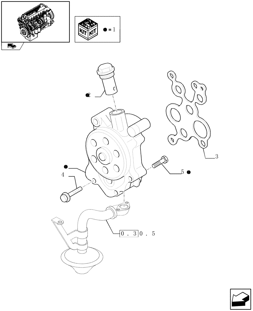 Схема запчастей Case IH F3CE0684E E004 - (0.30.0) - PUMP, ENGINE OIL & RELATED PARTS (504161109) 