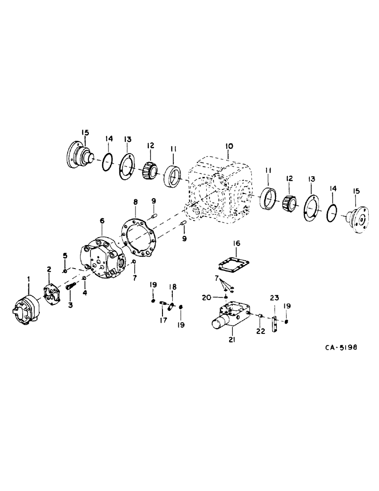 Схема запчастей Case IH 1460 - (10-035) - HYDROSTATIC PUMP, VALVE BLOCK, SUNDSTRAND (07) - HYDRAULICS