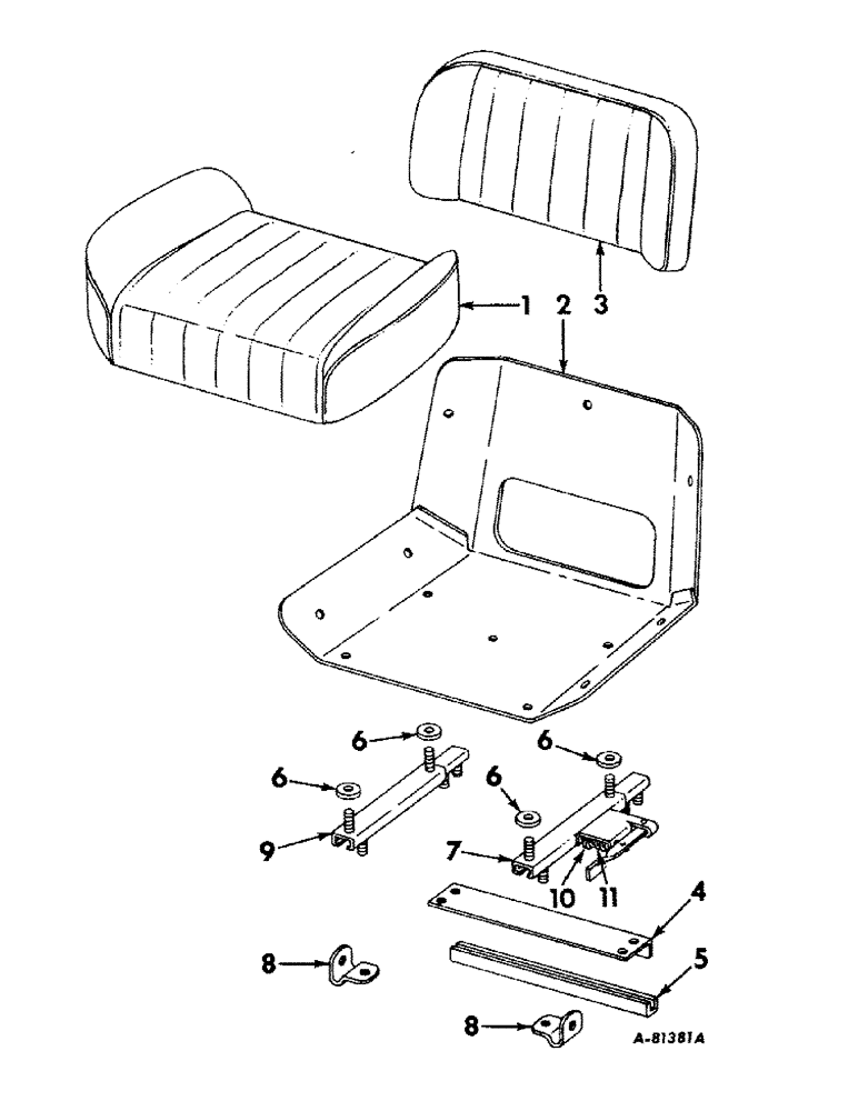 Схема запчастей Case IH 424 - (156) - SEAT AND SUPPORTS, SEAT Seat & Supports