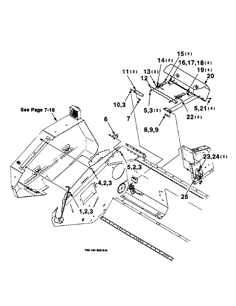 Схема запчастей Case IH 625 - (7-06) - SHIELD ASSEMBLY, RIGHT, 14 FOOT (58) - ATTACHMENTS/HEADERS