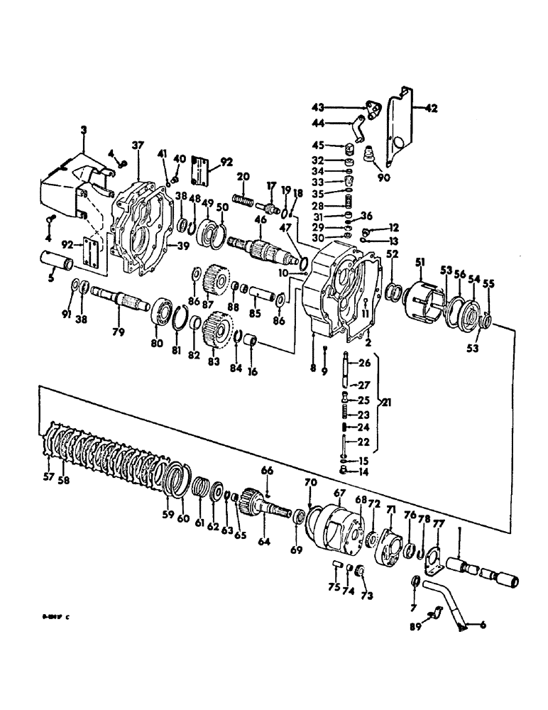 Схема запчастей Case IH 856 - (B-27) - POWER TRAIN, INDEPENDENT POWER TAKE-OFF, DUAL SPEED (03) - POWER TRAIN