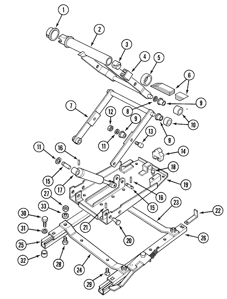 Схема запчастей Case IH C80 - (09-16) - SEAT SUSPENSION - DELUXE (09) - CHASSIS/ATTACHMENTS