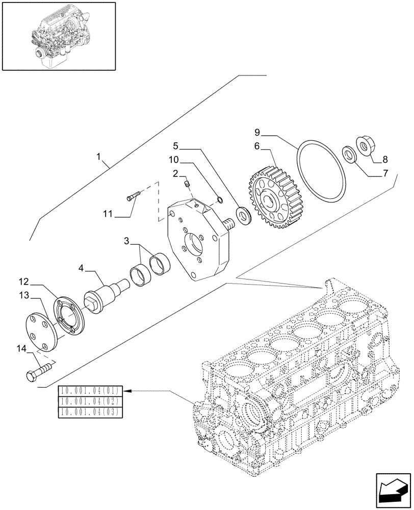 Схема запчастей Case IH 7010 - (10.114.01[02]) - BELT PULLEY DRIVE & COVER - 8010 (10) - ENGINE