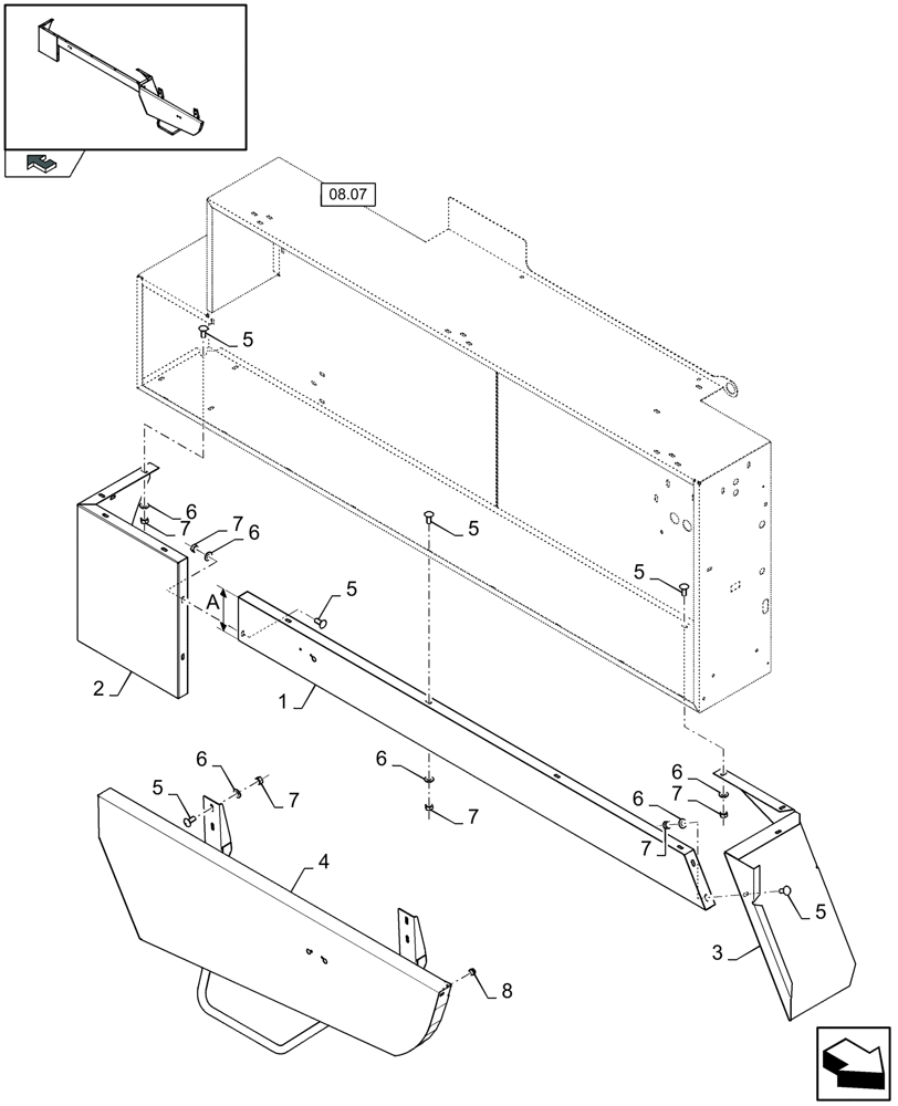 Схема запчастей Case IH LB333P - (08.12[01]) - LOWER SHIELDS, TANDEM AXLE, RH (08) - SHEET METAL/DECALS