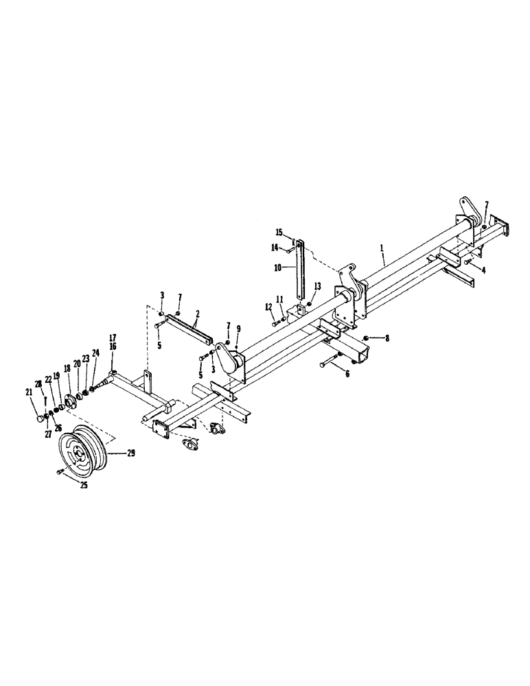 Схема запчастей Case IH 1200W-SERIES - (010) - RAISING SHAFT AND AXLES, RAISING SHAFT, NEW STYLE 