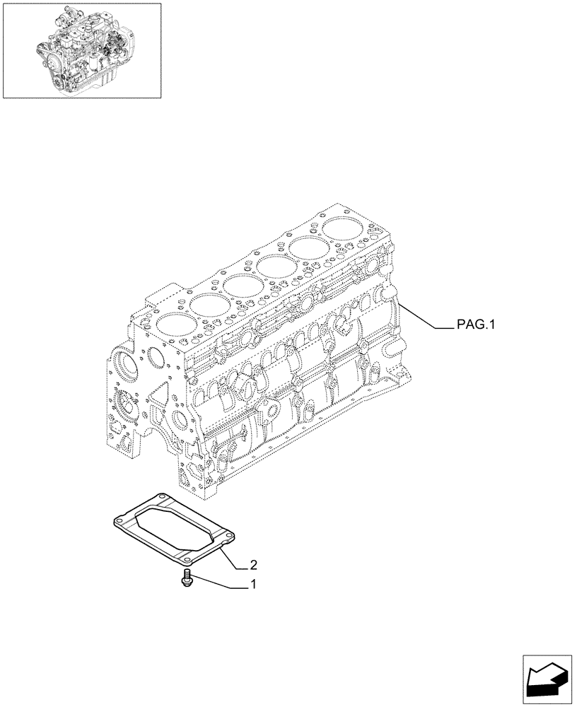 Схема запчастей Case IH F4GE9684D J600 - (0.04.0[02]) - CRANKCASE (504080074) 