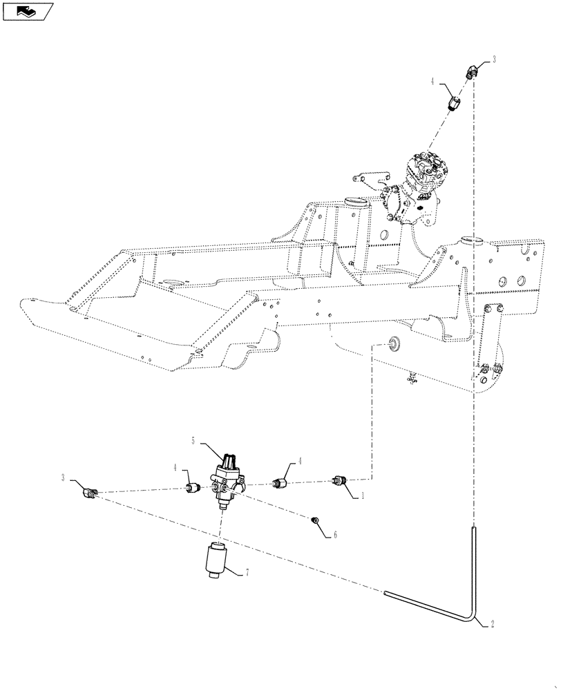 Схема запчастей Case IH 3330 - (75.120.08) - AIR TANK SUPPLY LINE GROUP (75) - SOIL PREPARATION