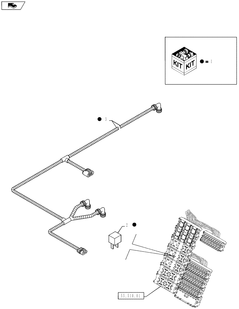 Схема запчастей Case IH PUMA 130 - (88.033.02[11]) - DIA KIT, PNEUMATIC TRAILER BRAKE (UNIVERSAL) - HARNESS (88) - ACCESSORIES