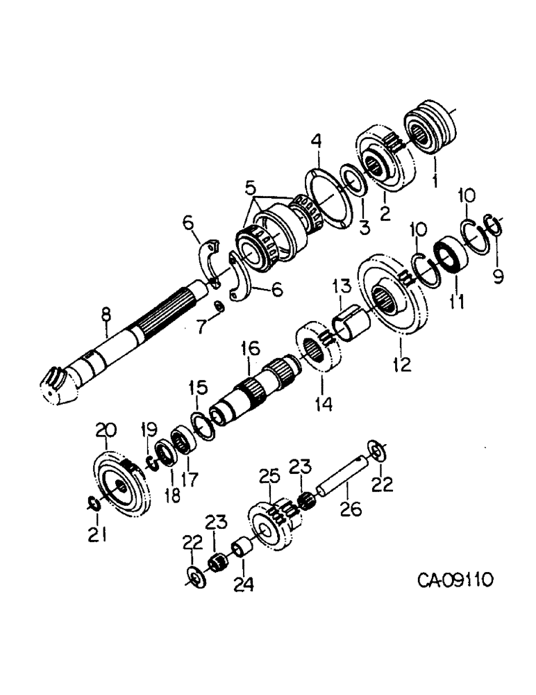 Схема запчастей Case IH 584 - (07-05) - RANGE TRANSMISSION, IN REAR FRAME (04) - Drive Train