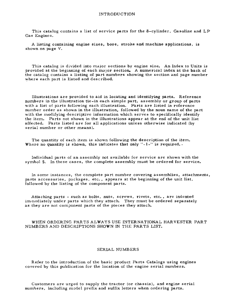 Схема запчастей Case IH V-392 - (3) - INTRODUCTION - CONTINUED 