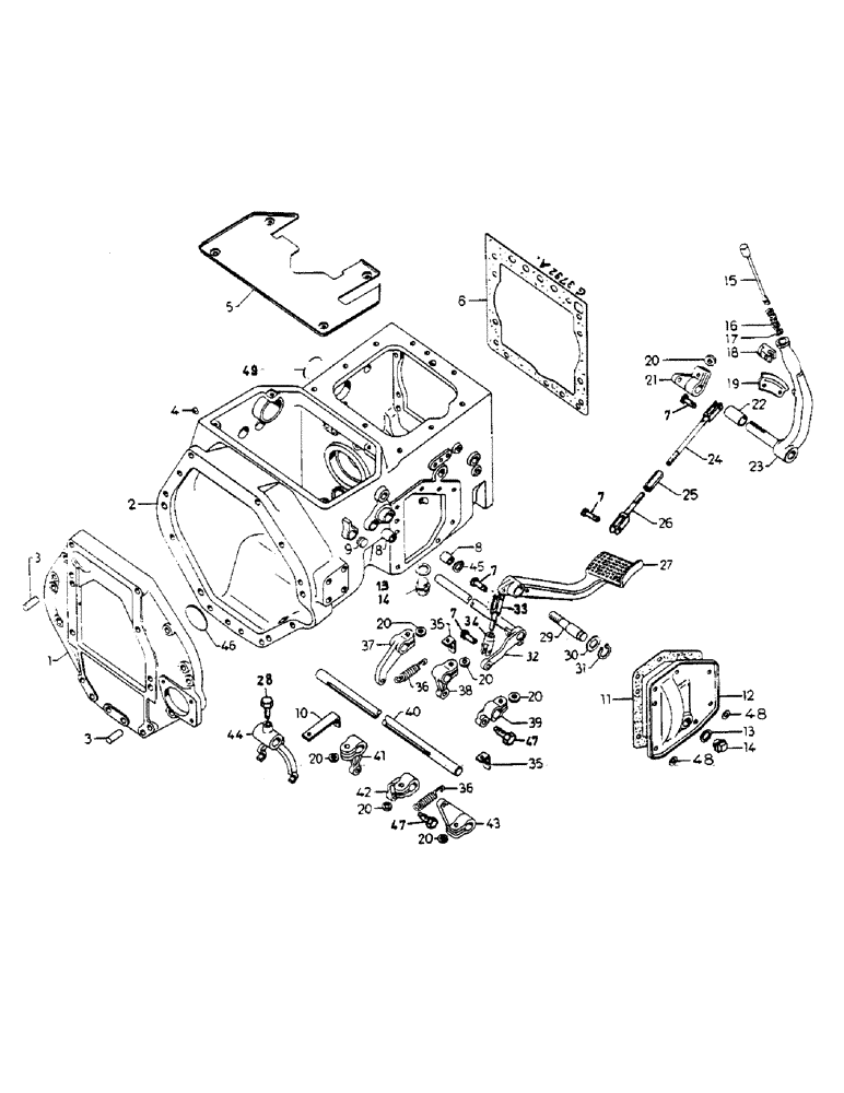 Схема запчастей Case IH 654 - (126) - CLUTCH HOUSING (06) - POWER TRAIN