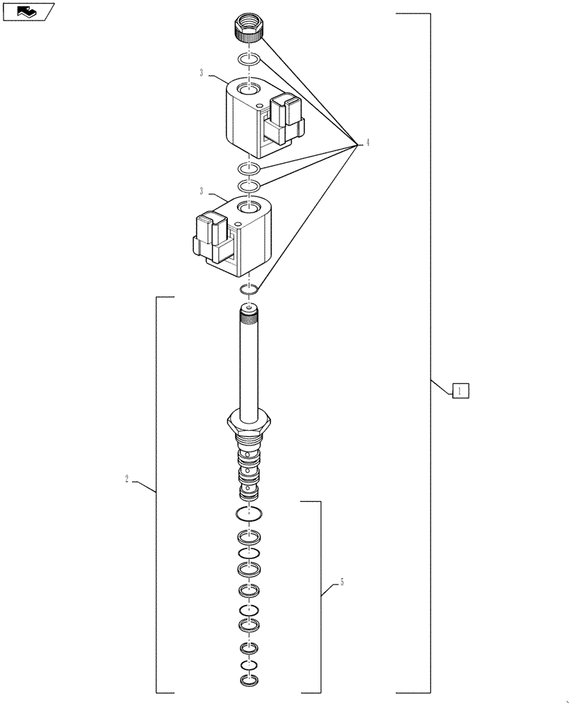 Схема запчастей Case IH 4430 - (35.962.03) - AXLE ADJUST AND BOOM FOLD SOLENOID (35) - HYDRAULIC SYSTEMS