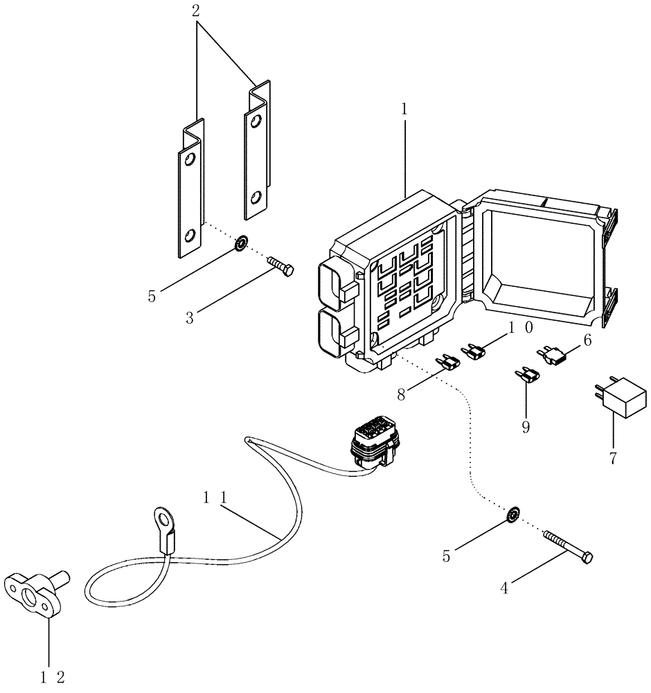 Схема запчастей Case IH MX255 - (04-03) - POWER DISTRIBUTION (04) - ELECTRICAL SYSTEMS