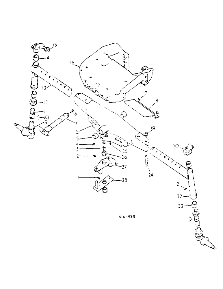 Схема запчастей Case IH 674 - (14-02) - FRONT AXLE, STRAIGHT Suspension