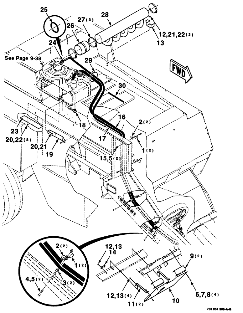 Схема запчастей Case IH 8576 - (09-032) - KNOTTER BLOWER KIT, HK40953 COMPLETE, INCLUDES PGS 9-32 THRU 9-43 TO BE ORDERED THRU WHOLEGOODS ONLY Decals & Attachments