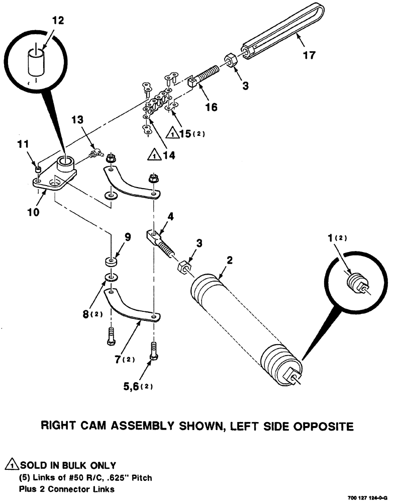 Схема запчастей Case IH 725 - (05-006) - CAM ASSEMBLY (58) - ATTACHMENTS/HEADERS