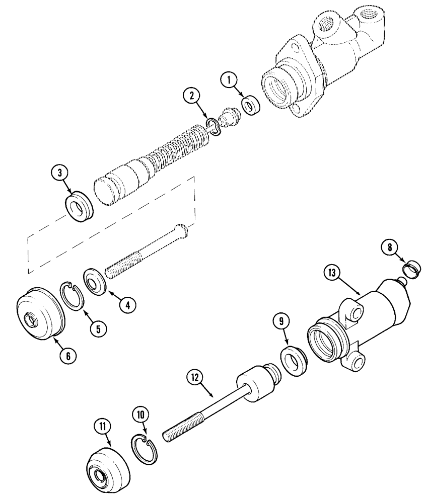 Схема запчастей Case IH CX50 - (06-35) - CLUTCH HYDRAULIC CYLINDERS (06) - POWER TRAIN