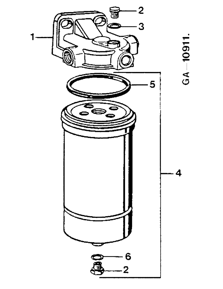 Схема запчастей Case IH D-179 - (11-072) - FUEL FILTER, BOSCH 