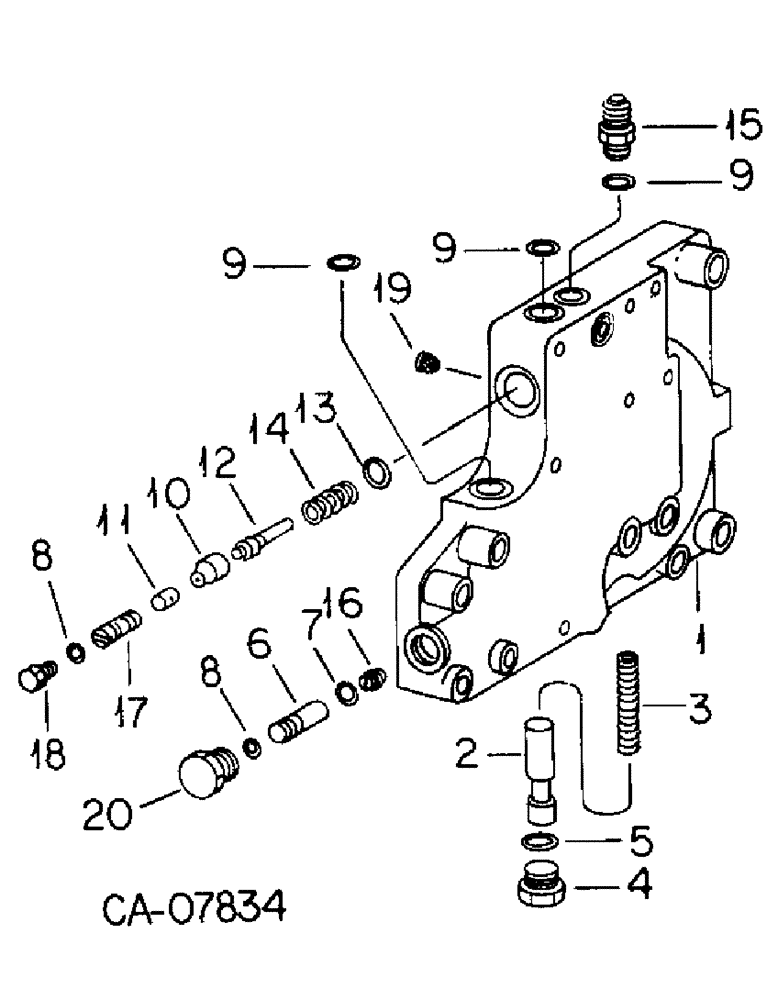 Схема запчастей Case IH 3488 - (07-12) - DRIVE TRAIN, MULTIPLE CONTROL VALVE (04) - Drive Train