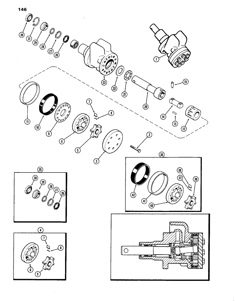 Схема запчастей Case IH 770 - (146) - A60202 STEERING PUMP, USED PRIOR TO TRACTOR S/N8693001 (05) - STEERING