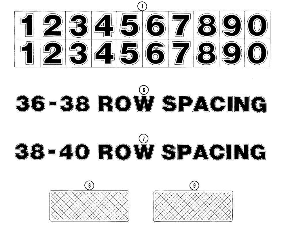 Схема запчастей Case IH 1084 - (09-43) - DECALS (09) - CHASSIS