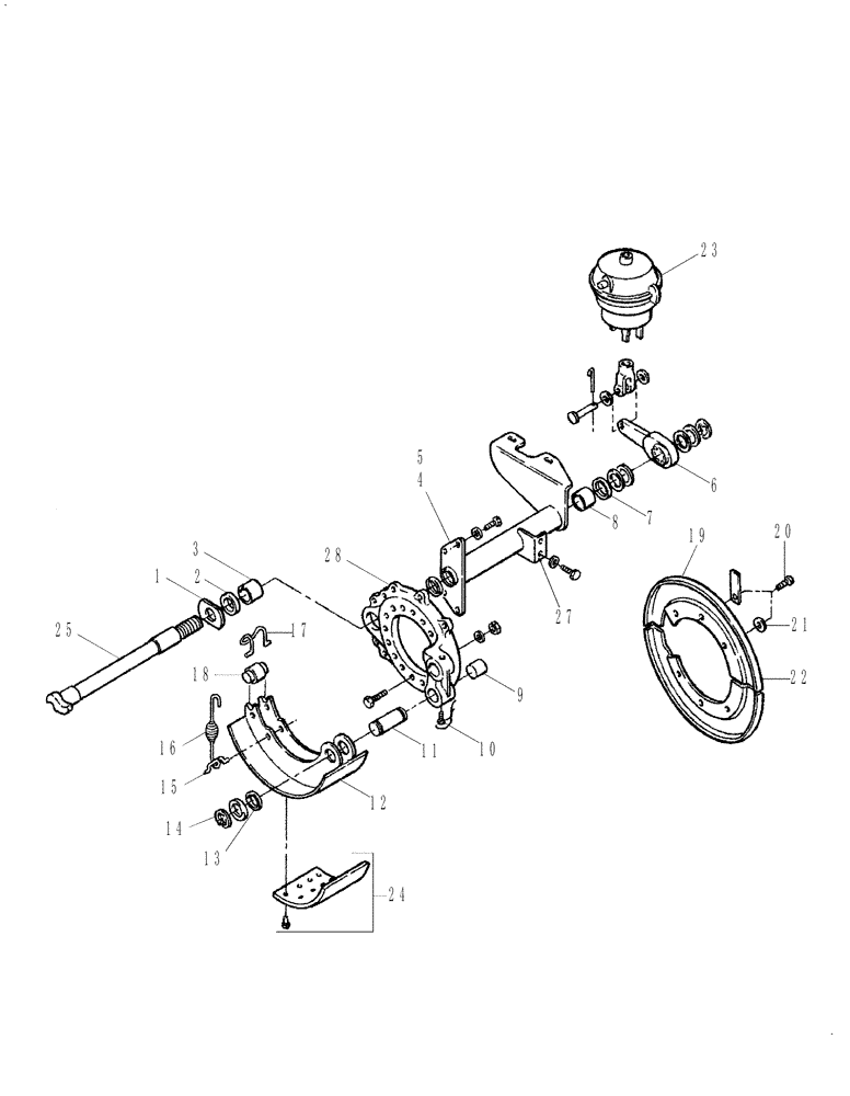 Схема запчастей Case IH FLX3300B - (04-004) - REAR AXLE BRAKE Frame & Suspension