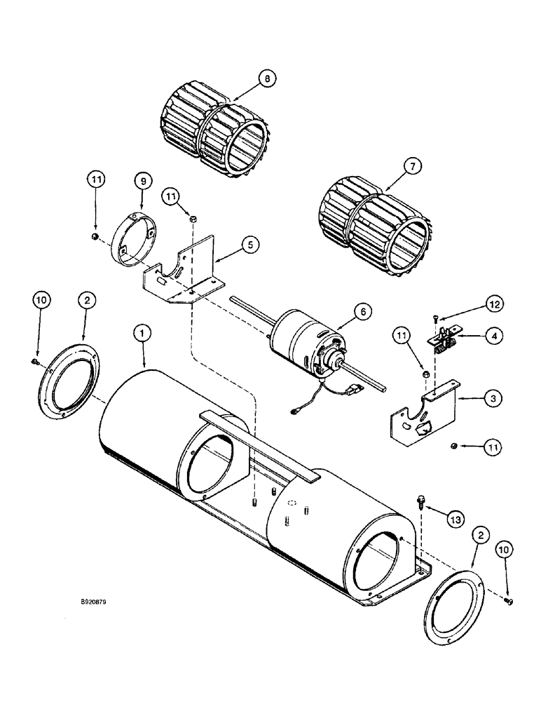 Схема запчастей Case IH 1666 - (9G-38) - BLOWER ASSEMBLY (10) - CAB & AIR CONDITIONING