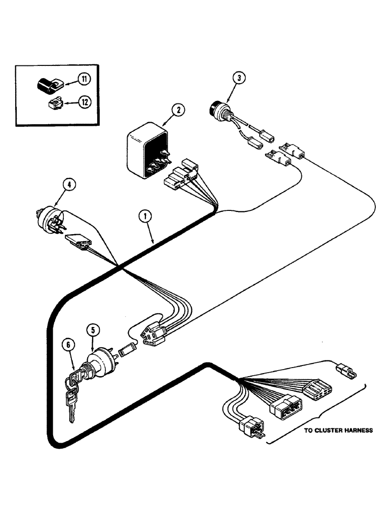 Схема запчастей Case IH 2290 - (4-076) - CONSOLE HARNESS, P.I.N. 8841101 AND AFTER (04) - ELECTRICAL SYSTEMS