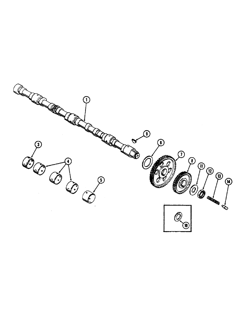 Схема запчастей Case IH 2470 - (038) - CAMSHAFT, 504BDT DIESEL ENGINE (02) - ENGINE