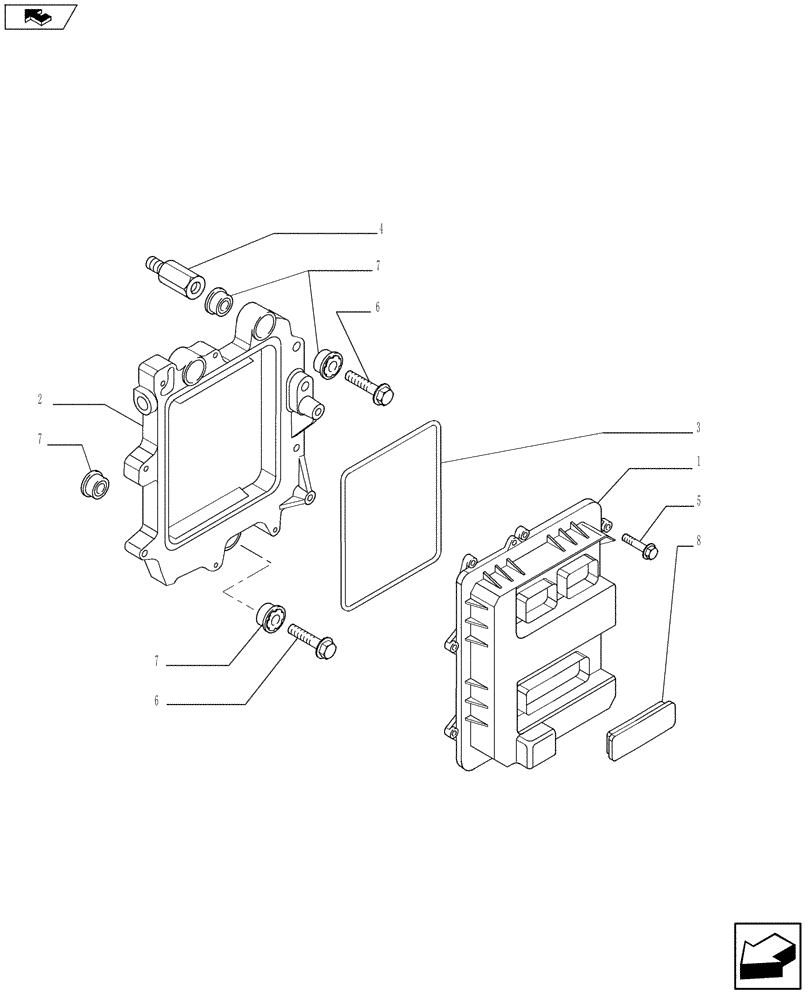 Схема запчастей Case IH F3BFE613B A002 - (55.414.01[01]) - ELECTRONIC INJECTION (504188405) (55) - ELECTRICAL SYSTEMS