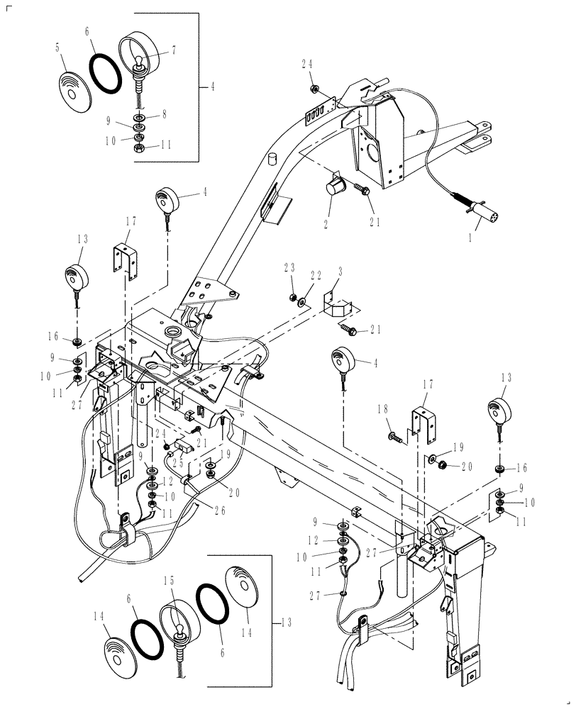 Схема запчастей Case IH DC102 - (06.03) - LIGHTS (06) - ELECTRICAL