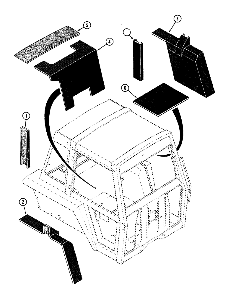 Схема запчастей Case IH 2290 - (9-570) - CAB, ACOUSTICAL COVERS, PRIOR TO CAB SERIAL NUMBER 12024460 (09) - CHASSIS/ATTACHMENTS