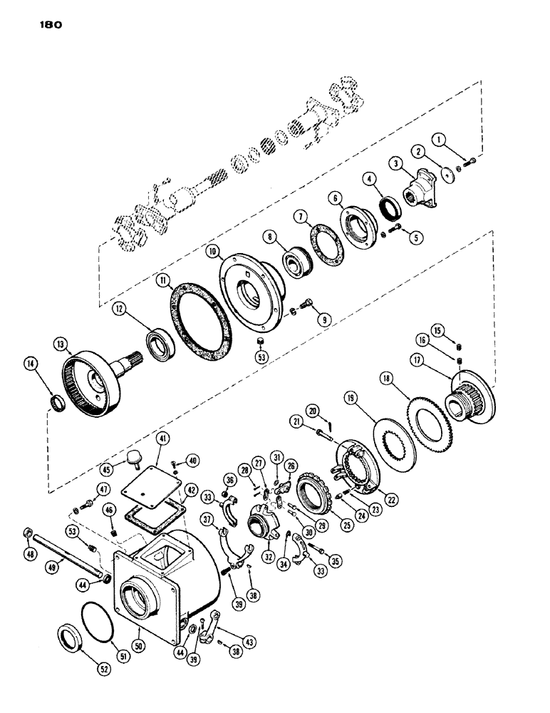 Схема запчастей Case IH 1200 - (180) - P.T.O. CLUTCH (09) - CHASSIS