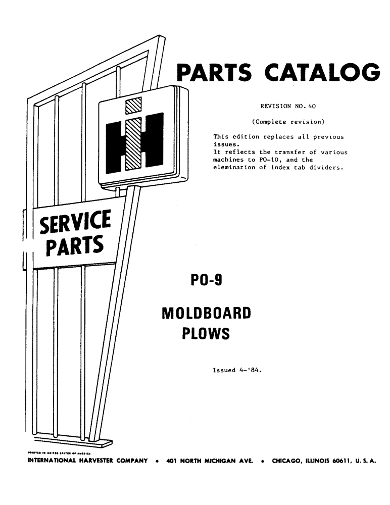 Схема запчастей Case IH 60 - (1-A) - PARTS CATALOG 