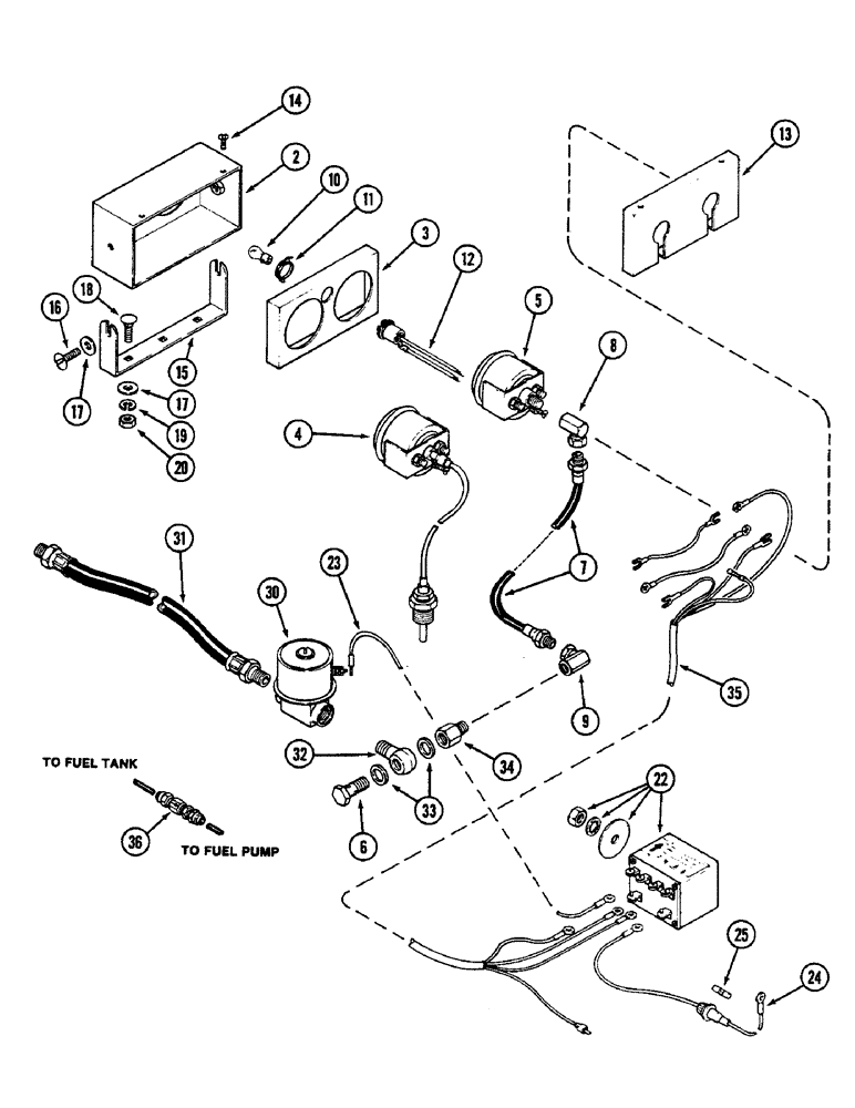 Схема запчастей Case IH 2290 - (4-168) - ENGINE AUTOMATIC SHUTOFF KIT (04) - ELECTRICAL SYSTEMS