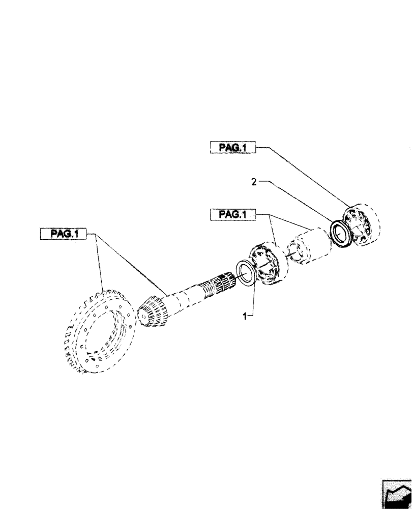 Схема запчастей Case IH JX75 - (1.40.3/06[02]) - (VAR.539) FRONT AXLE - BEVEL GEAR PAIR - SHIMS (04) - FRONT AXLE & STEERING