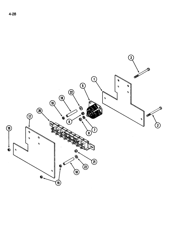 Схема запчастей Case IH 3394 - (4-28) - SOLENOID AND CIRCUIT BREAKERS, PRIOR TO P.I.N. 9944363 (04) - ELECTRICAL SYSTEMS