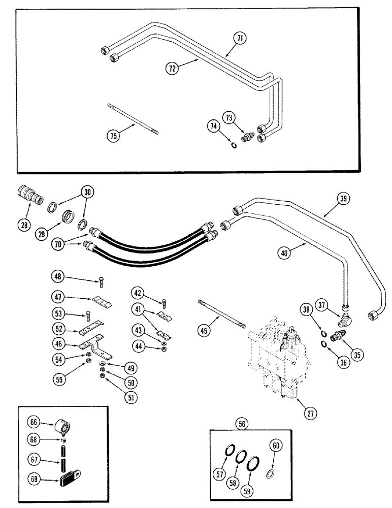 Схема запчастей Case IH 2394 - (8-050) - REMOTE HYDRAULICS ADD-ON ATTACHMENT, 3RD OR 4TH CIRCUIT WITHOUT LOAD CHECK (CONTINUED) (08) - HYDRAULICS