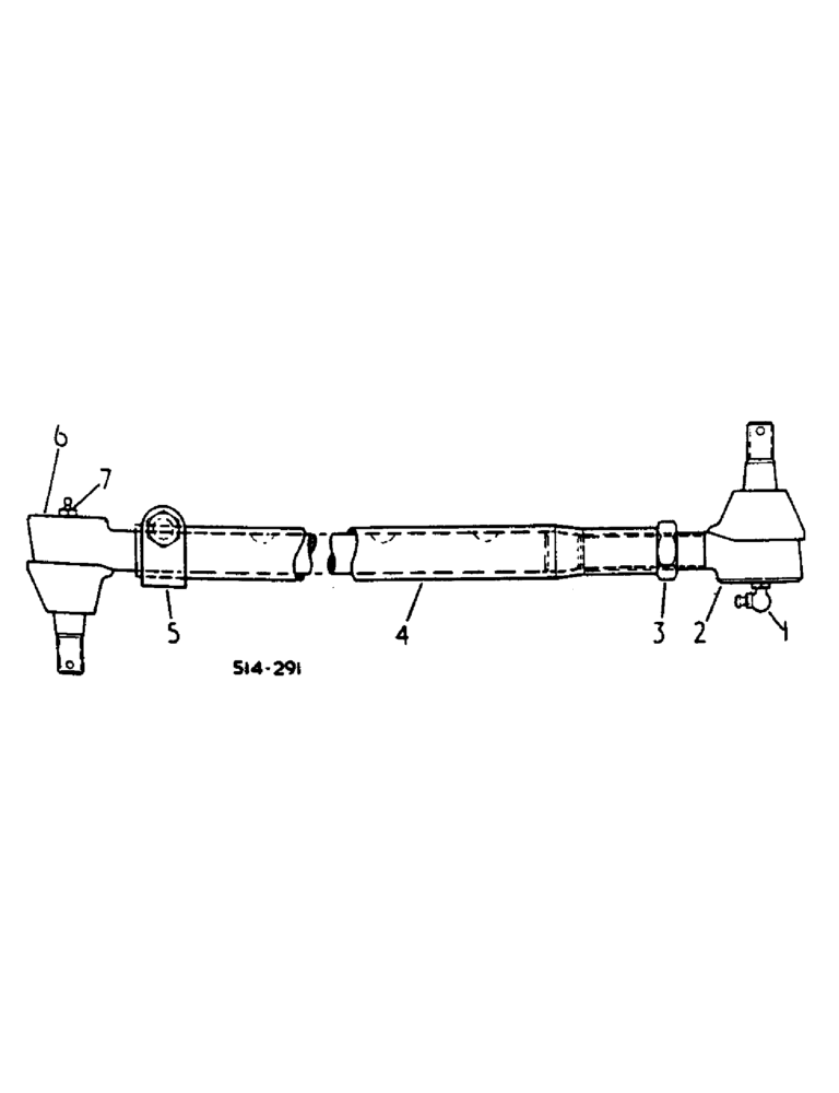 Схема запчастей Case IH 684 - (14-08) - SUSPENSION, TIE ROD ASSY, 52 TO 80 INCH TREAD Suspension