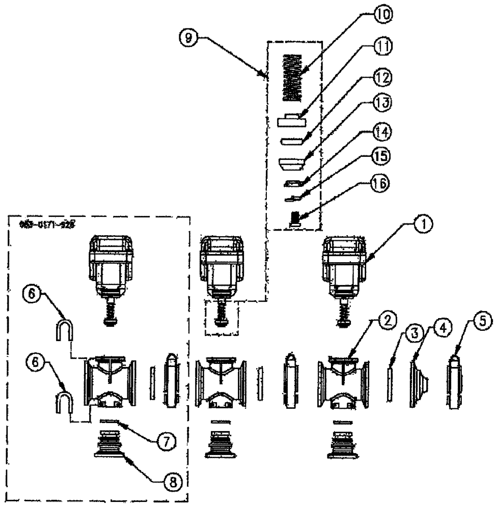 Схема запчастей Case IH SPX3310 - (09-037) - VALVE, MANIFOLD BOOM Liquid Plumbing