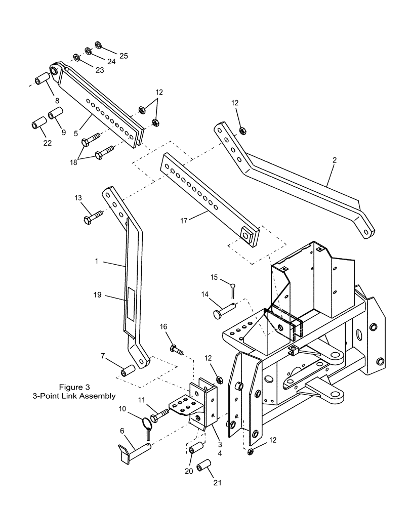 Схема запчастей Case IH BHX1114 - (11) - UPPER LINK CAT I/II, 3-POINT APPLICATIONS, 716495016 