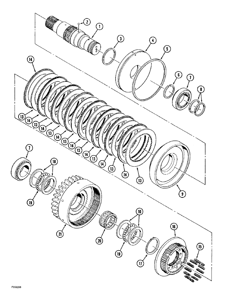 Схема запчастей Case IH 9350 - (6-144) - PTO CLUTCH ASSEMBLY, CLUTCH PACK ASSEMBLY (06) - POWER TRAIN