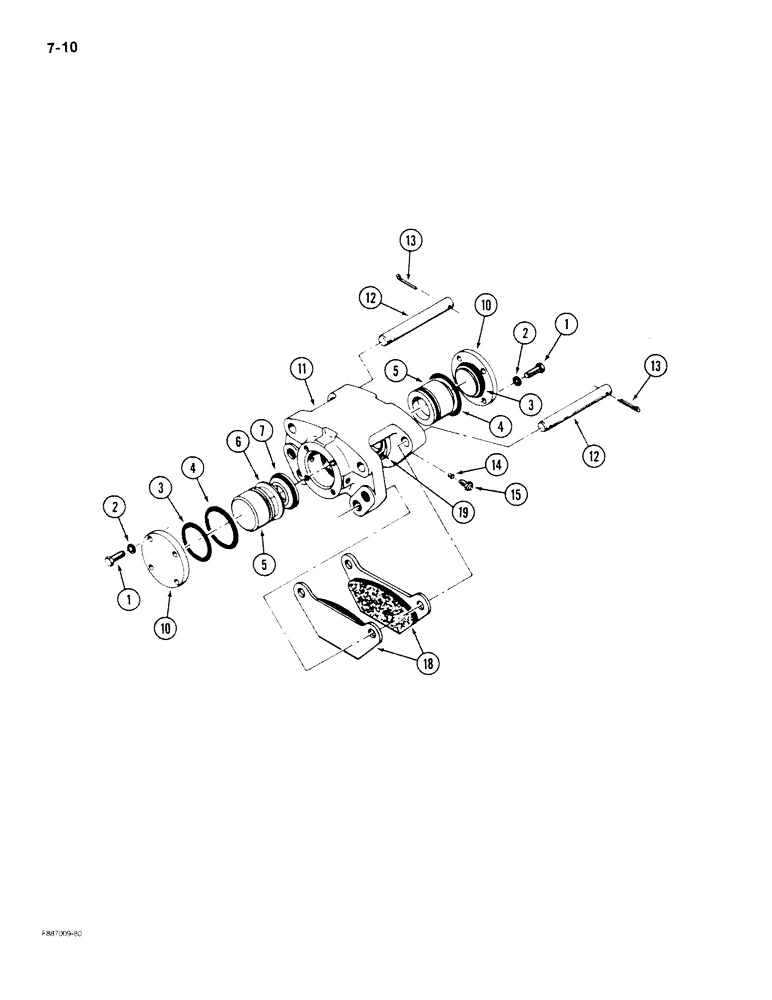 Схема запчастей Case IH 9180 - (7-10) - CALIPER ASSEMBLY (07) - BRAKES