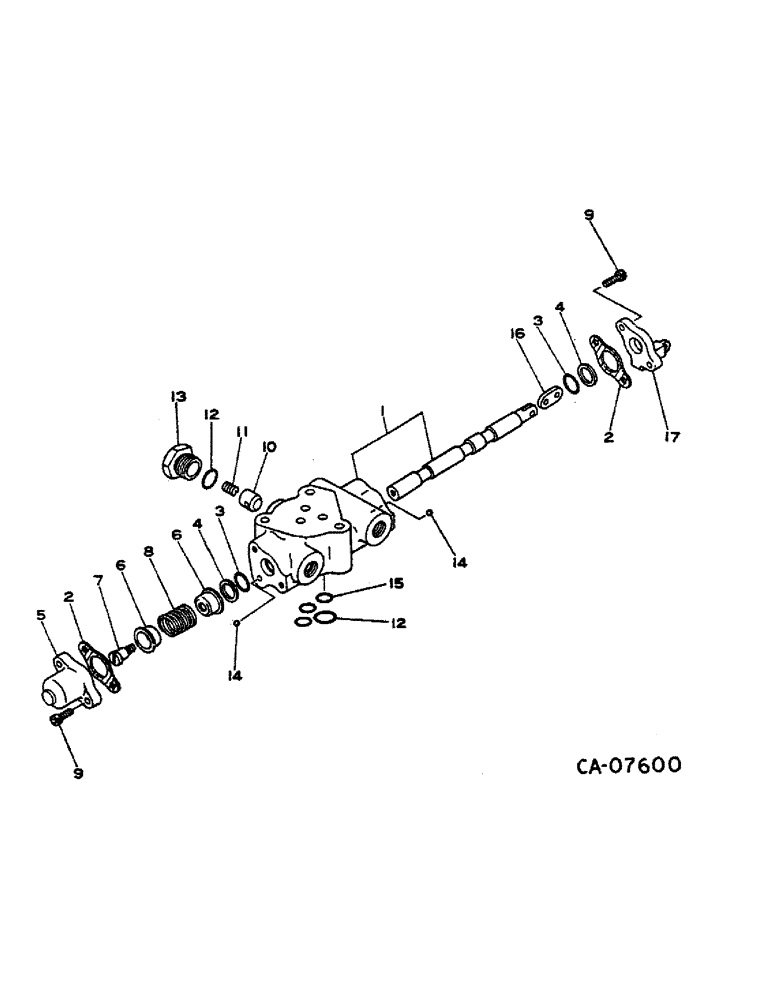 Схема запчастей Case IH 274 - (10-10) - HYDRAULICS, AUXILARY VALVE (07) - HYDRAULICS